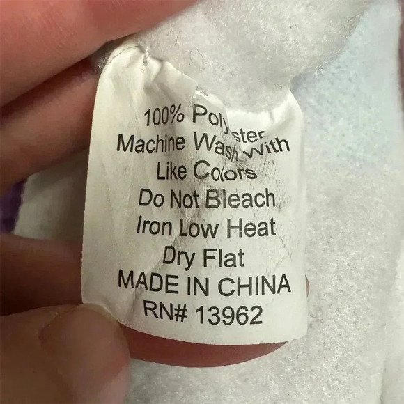 Unicorn Hooded Scarf with Hand Pouches White Unisex One Size - Picture 6 of 6